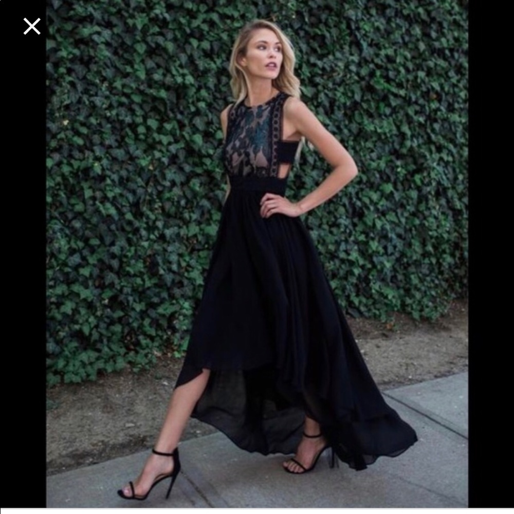 Vici black high low dress NWT